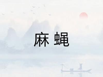麻蝇 麻蝇