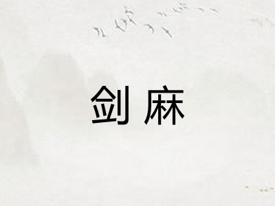 剑麻 剑麻