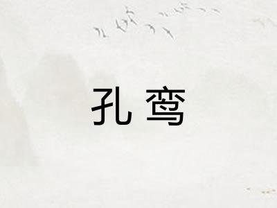 孔鸾 孔鸾