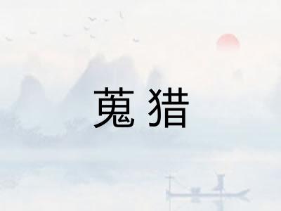 蒐猎 蒐猎