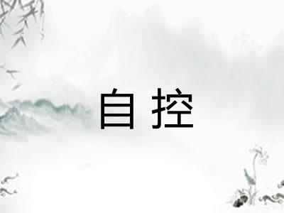 自控 自控