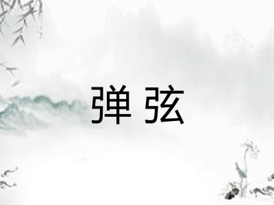 弹弦 弹弦