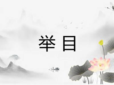举目 举目