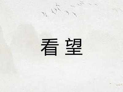 看望 看望