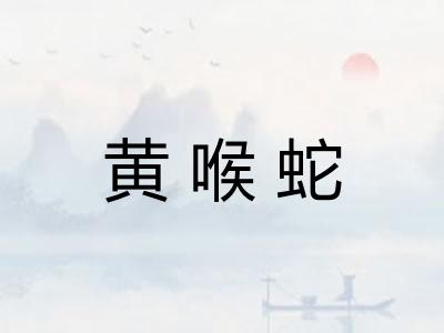 黄喉蛇 黄喉蛇