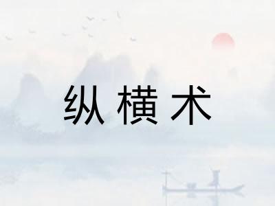 纵横术 纵横术