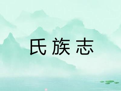 氏族志 氏族志