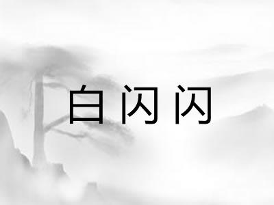 白闪闪 白闪闪