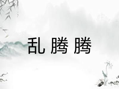 乱腾腾 乱腾腾