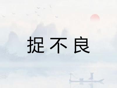 捉不良 捉不良
