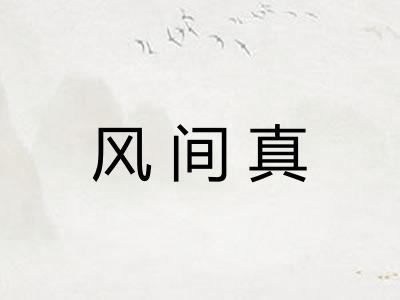 风间真 风间真