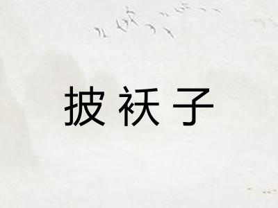 披袄子 披袄子