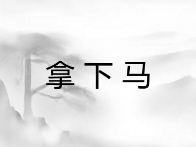 拿下马 拿下马