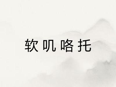 软叽咯托 软叽咯托