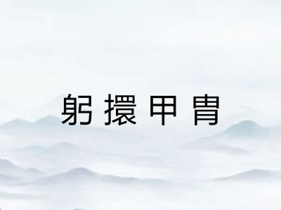 躬擐甲胄 躬擐甲胄
