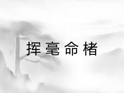 挥毫命楮 挥毫命楮