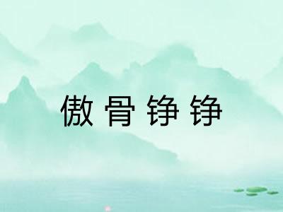 傲骨铮铮 傲骨铮铮