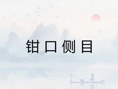 钳口侧目 钳口侧目