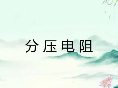 分压电阻 分压电阻
