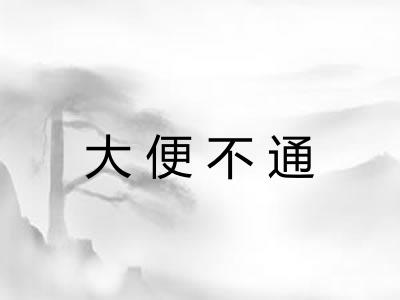 大便不通
