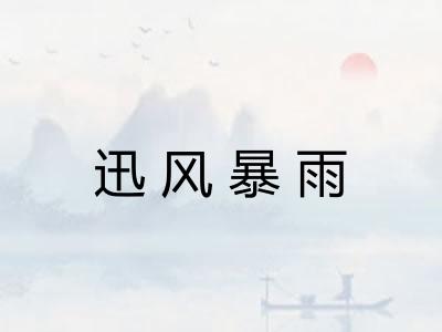 迅风暴雨 迅风暴雨
