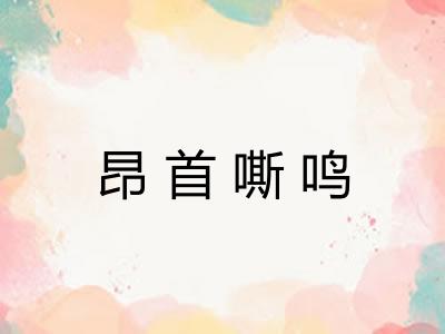 昂首嘶鸣 昂首嘶鸣