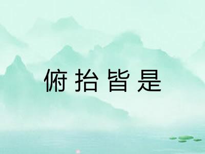 俯抬皆是 俯抬皆是