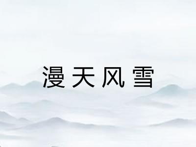 漫天风雪 漫天风雪