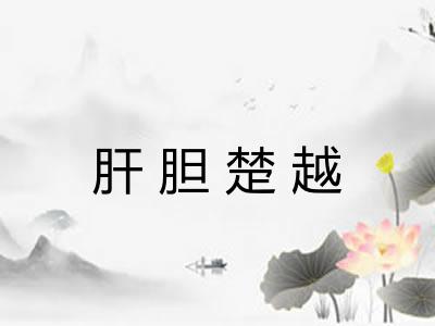 肝胆楚越 肝胆楚越