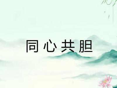 同心共胆 同心共胆